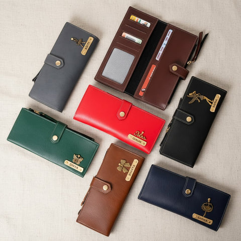 Personalized Nexon Vegan Leather Ladies Wallet | Custom Name & Charm