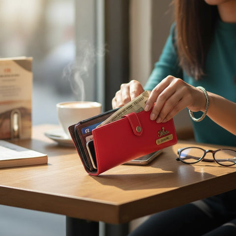 Personalized Nexon Vegan Leather Ladies Wallet | Custom Name & Charm