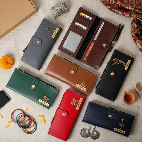 Personalized Nexon Vegan Leather Ladies Wallet | Custom Name & Charm