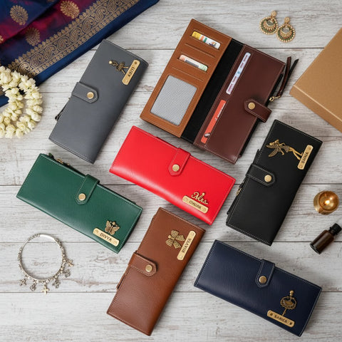 Personalized Nexon Vegan Leather Ladies Wallet | Custom Name & Charm