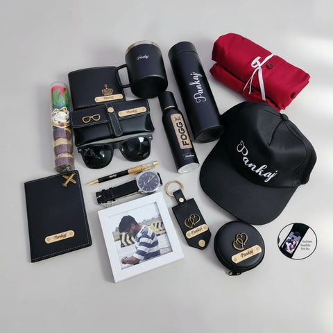 Custom Men's 16-in-1 Essentials Gift Box - Personalized & Stylish