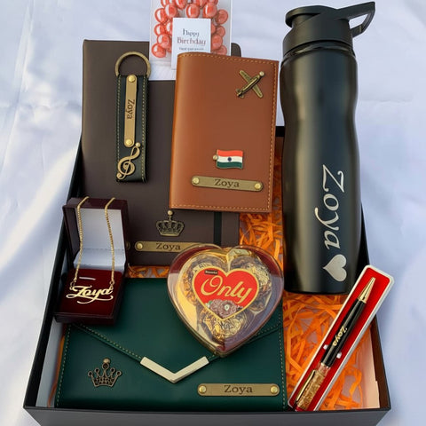 Personalized Gift Hamper for Her | Custom Name Gifts & Accessories