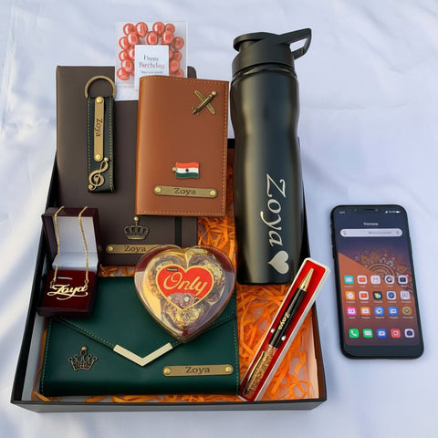 Personalized Gift Hamper for Her | Custom Name Gifts & Accessories