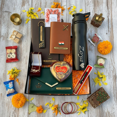 Personalized Gift Hamper for Her | Custom Name Gifts & Accessories