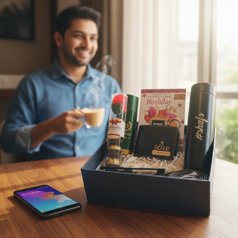 Personalized Men's Gift Hamper | Wallet, Pen, Bottle & More