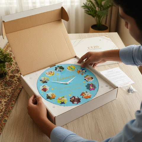 Custom Baby Photo Milestone Acrylic Wall Clock - First Birthday Gift