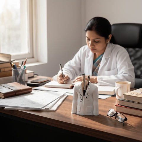 Personalized Doctor Pen Stand | Custom Engraved Pen Holder for Medical Professionals