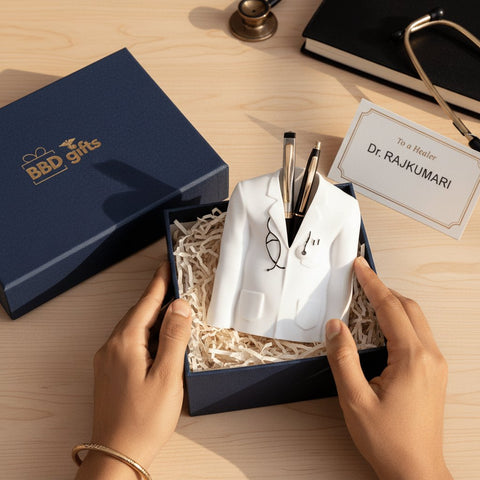 Personalized Doctor Pen Stand | Custom Engraved Pen Holder for Medical Professionals
