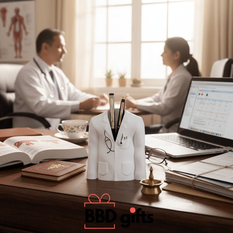 Personalized Doctor Pen Stand | Custom Engraved Pen Holder for Medical Professionals