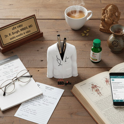 Personalized Doctor Pen Stand | Custom Engraved Pen Holder for Medical Professionals