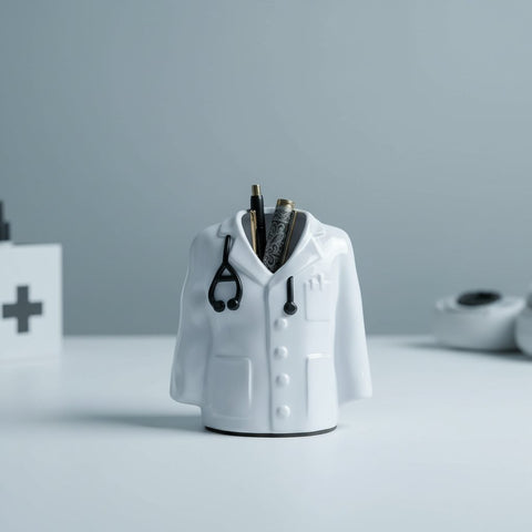 Personalized Doctor Lab Coat Pen Stand | Custom Medical Gift