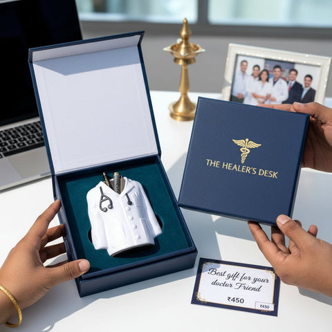 Personalized Doctor Lab Coat Pen Stand | Custom Medical Gift