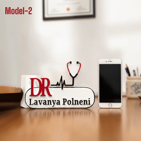 Personalized Doctor Pen Stand | Custom Name Desk Organizer Gift