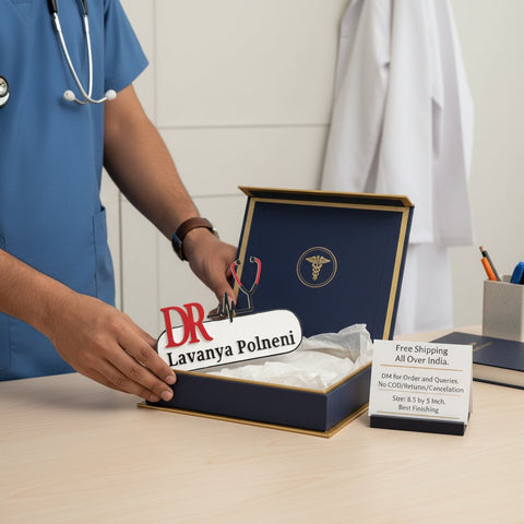 Personalized Doctor Pen Stand | Custom Name Desk Organizer Gift