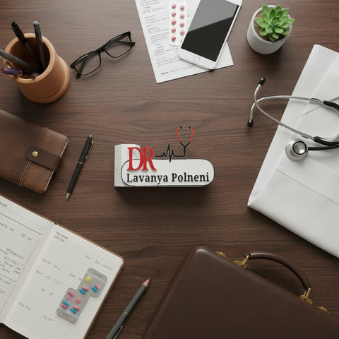 Personalized Doctor Pen Stand | Custom Name Desk Organizer Gift