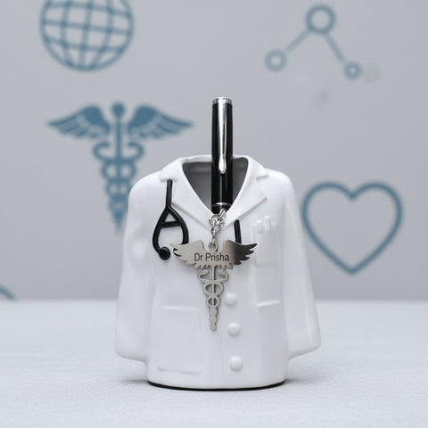 Personalized Doctor's Gift Hamper | Engraved Pen, Keychain & Holder