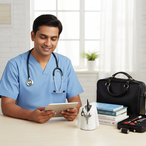 Personalized Doctor's Gift Hamper | Engraved Pen, Keychain & Holder