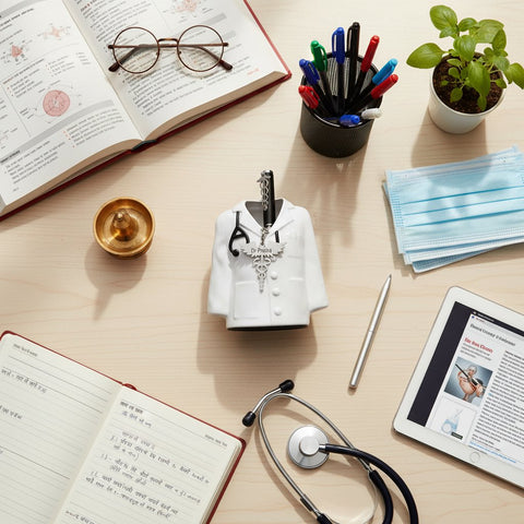 Personalized Doctor's Gift Hamper | Engraved Pen, Keychain & Holder