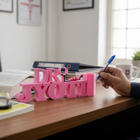Personalized Doctor Name Pen Stand - 3D Printed Desk Organizer