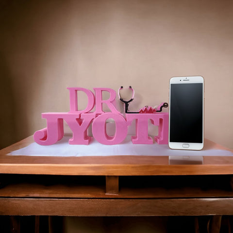 Personalized Doctor Name Pen Stand - 3D Printed Desk Organizer
