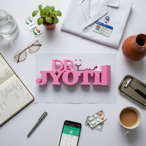 Personalized Doctor Name Pen Stand - 3D Printed Desk Organizer