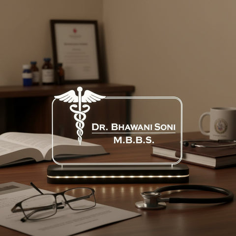 Personalized LED Doctor Table Lamp | Custom Medical Gift 🎁