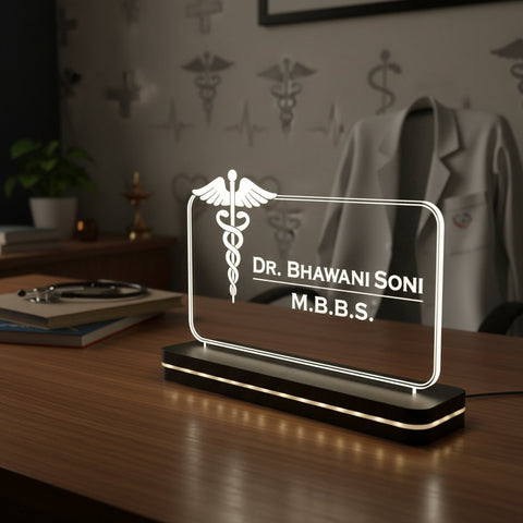 Personalized LED Doctor Table Lamp | Custom Medical Gift 🎁