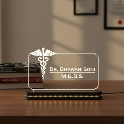 Personalized LED Doctor Table Lamp | Custom Medical Gift 🎁