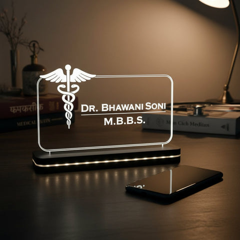 Personalized LED Doctor Table Lamp | Custom Medical Gift 🎁