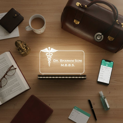 Personalized LED Doctor Table Lamp | Custom Medical Gift 🎁