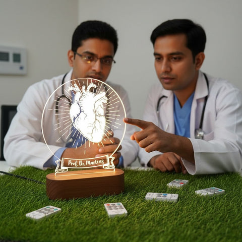 Personalized Cardiologist LED Lamp | Custom Heart Doctor Gift