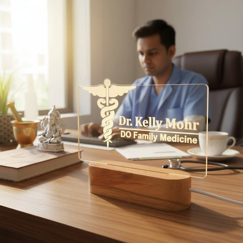 Custom Doctor Illusion Lamp - Personalized Medical Professional Gift