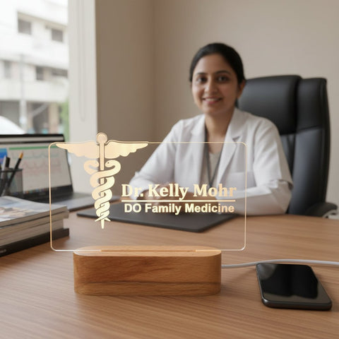 Custom Doctor Illusion Lamp - Personalized Medical Professional Gift