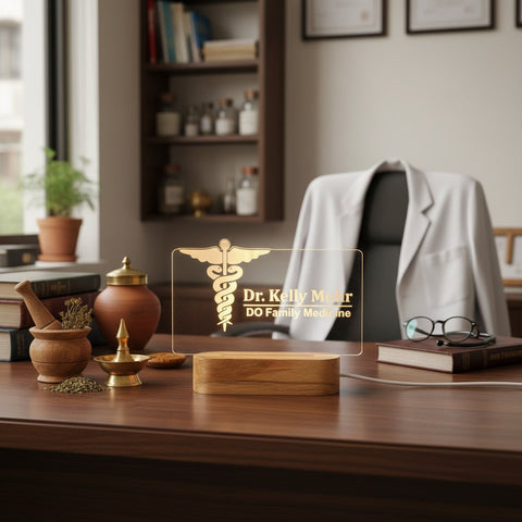 Custom Doctor Illusion Lamp - Personalized Medical Professional Gift
