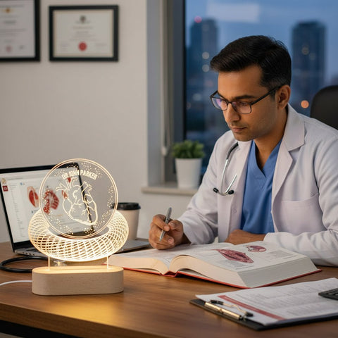 Personalized Cardiologist Night Light Gift| 3D Led Lamp Doctor Gift