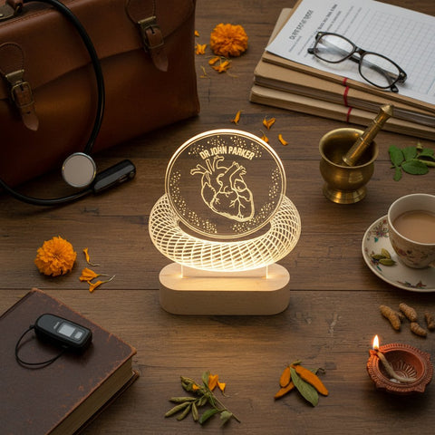 Personalized Cardiologist Night Light Gift| 3D Led Lamp Doctor Gift