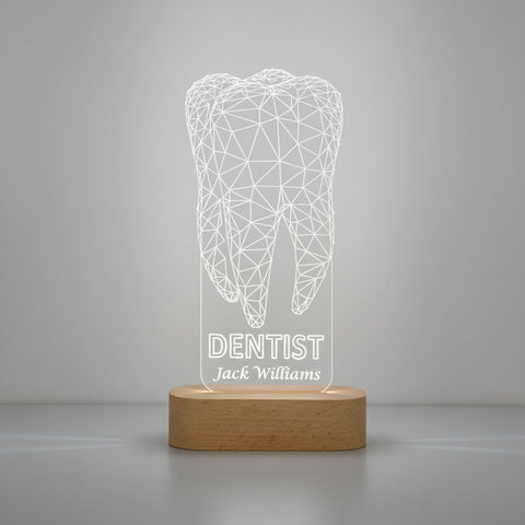 Personalized Dentist Illusion Lamp | Unique Dental Office Decor Gift