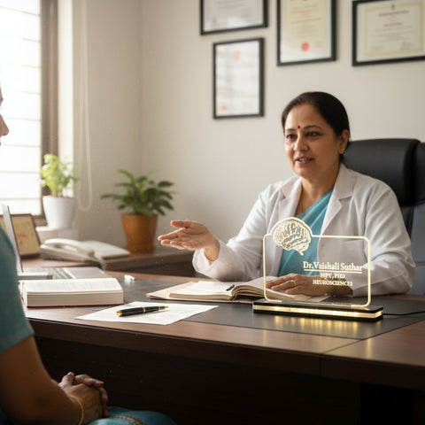 Personalized Doctor LED Table Top Name Plate | Custom Acrylic Gift
