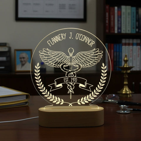 Personalized Doctor LED Table Lamp - Custom Engraved Gift