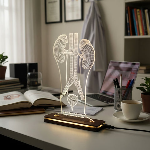 Personalized LED Urologist Desk Lamp | Kidney Anatomy Gift