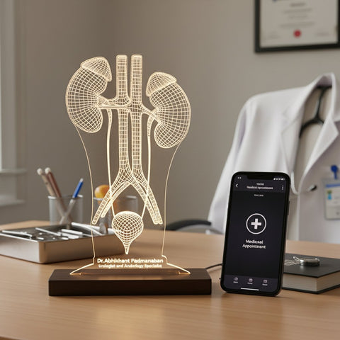 Personalized LED Urologist Desk Lamp | Kidney Anatomy Gift