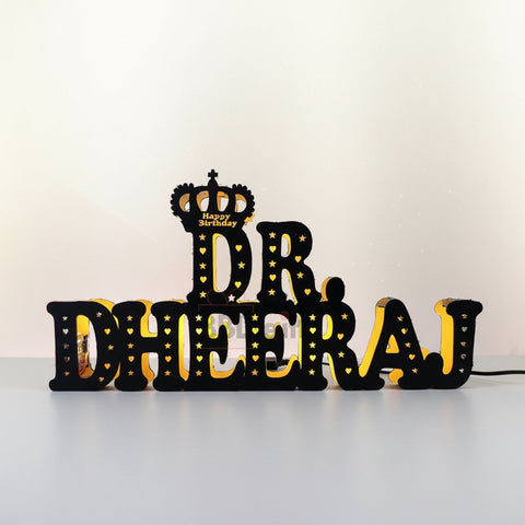 Customized LED Name Lamp | Personalized Doctor Gift | MDF & Acrylic