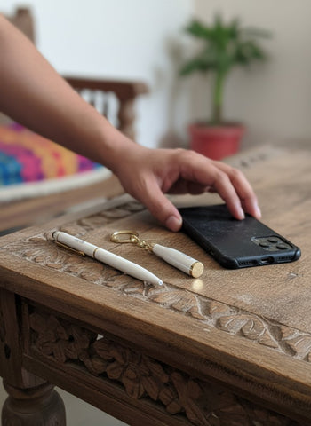 Personalized Bottle Shape Pen & Keychain Set - Custom Engraved Gift