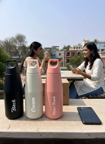 Personalized Hot & Cold Tricone Flask - Custom Stainless Steel Bottle