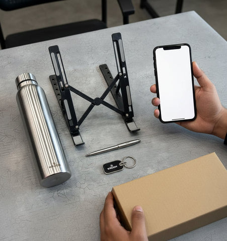 Personalized David Gift Set: Bottle, Pen, Keychain & Laptop Stand