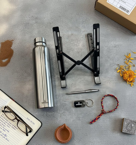 Personalized David Gift Set: Bottle, Pen, Keychain & Laptop Stand