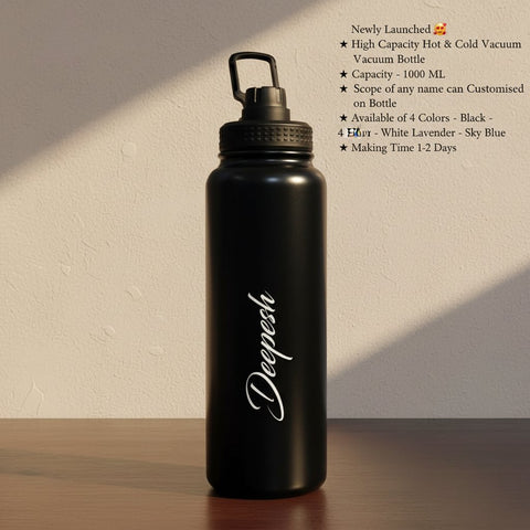 Personalized 1000ml Hot & Cold Vacuum Bottle - Custom Name Flask