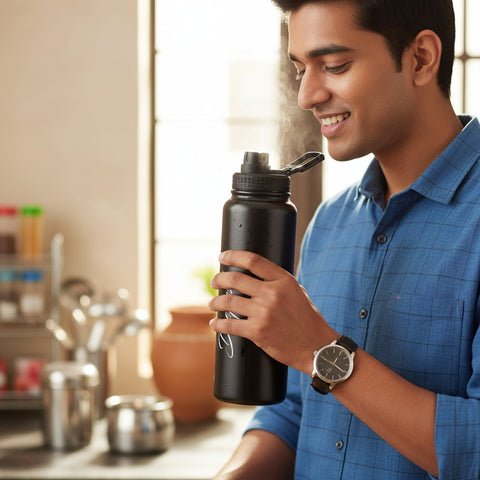 Personalized 1000ml Hot & Cold Vacuum Bottle - Custom Name Flask