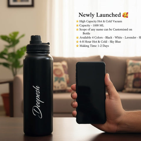 Personalized 1000ml Hot & Cold Vacuum Bottle - Custom Name Flask