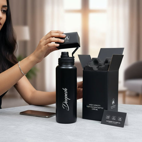 Personalized 1000ml Hot & Cold Vacuum Bottle - Custom Name Flask